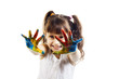beautiful girl playing with colors beautiful girl playing with colors