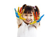 beautiful girl playing with colors beautiful girl playing with colors