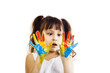 beautiful girl playing with colors beautiful girl playing with colors