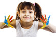 beautiful girl playing with colors beautiful girl playing with colors