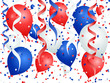 Ballons confettis et serpentins