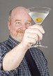Man Holding a Glass of Martini