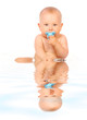 Sweet baby in water.