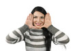 Woman framing face