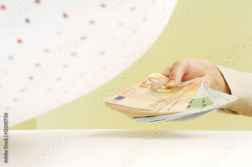 Photo: Hiding money under pillow Hiding money under pillow