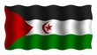 3D-animierte Flaggen im Wind: Westsahara