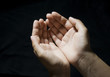 cupped hands