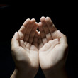 cupped hands