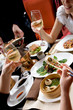 Romantic dinner in asian restaurant