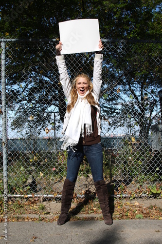 Photo: Young environmentalist girl Young environmentalist girl