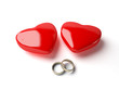 heart and wedding rings valentine's day