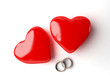 heart and wedding rings valentine's day