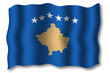 Flagge Kosovo 2009 im Wind
