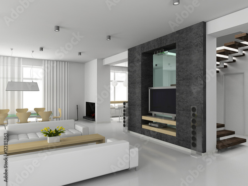 Illustration: Modern interior. Modern interior.