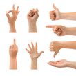 Photo: Set of gesturing hands Set of gesturing hands