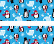 SnowPenguins seamless repeat SnowPenguins seamless repeat