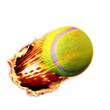 Foto: Tennis Ball flames Tennis Ball flames
