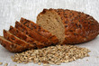 Sliced loaf of bread with sunflower seeds