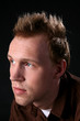 Photo: intense, handsome young man with spiked hair intense, handsome young man with spiked hair