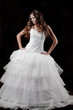 Fashion model wearing wedding dress