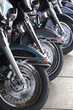 Photo: Motorcycles Lined Up Motorcycles Lined Up