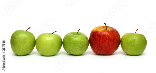 Photo: different concepts with apples different concepts with apples