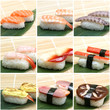 Photo: japanese sushi collage made from nine pics japanese sushi collage made from nine pics