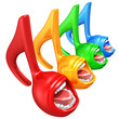 Spectrum Singing Music Notes