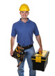 young worker man with tool box young worker man with tool box