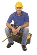 young mantool sit on tool box young mantool sit on tool box