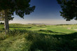 golf fairway with blue sky golf fairway with blue sky