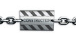 En cours de construction fond blanc En cours de construction fond blanc