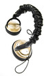 Headphones on a white background