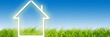 New home imagination on green meadow New home imagination on green meadow