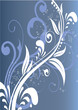 fond floral bleu azur