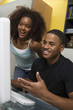 Couple Using Computer