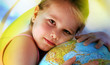 girl with globe