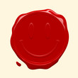 Smiley face wax seal