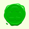 Recycling symbol wax seal