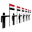men with Iraqi flags
