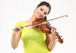 Beautiful girl playing violin