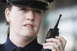Close up of female police officer.