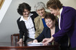 Photo: View of business women discussing. View of business women discussing.