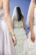 View of bride with bridesmaids.