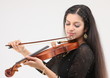 beautiful woman with the violin