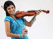 traditional girl with the violin