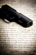 gun on US constitution