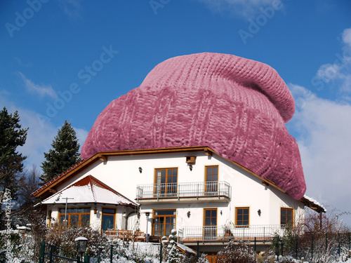 Photo: Haus mit Mütze für Energiepass Haus mit Mütze für Energiepass