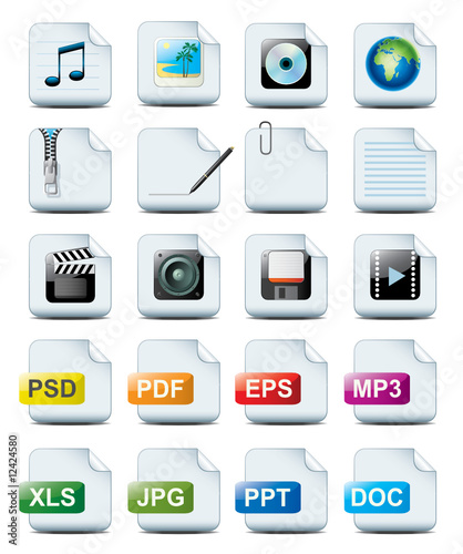 Vektor: file icons file icons