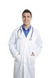 Young handsome doctor isolated on white Young handsome doctor isolated on white
